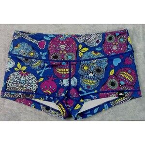 Wodbottom NWOT womens crossfit shorts 'day of the dead' Small athleisure